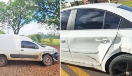 Acidente no trevo de acesso ao município deixa dois motoristas feridos