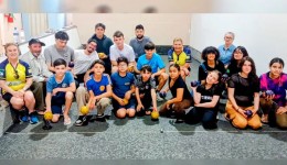 Crianças do projeto Sensibilizar em Francisco Beltrão  aprendem a jogar bocha