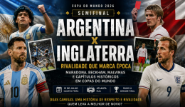 Argentina e Inglaterra reeditam rivalidade histórica em semifinal da Copa marcada por Maradona, Beckham e Malvinas
