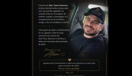 Família de Alan Pastoriza divulga nota de agradecimento após homicídio