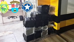 Van com carga de eletrônicos escondia mais de 300 quilos de maconha na PR-182
