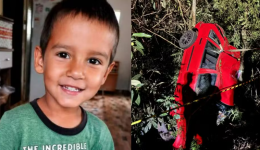 Menino de 7 anos morre após carro sair da pista e bater contra árvore
