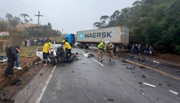 Três pessoas morrem e duas ficam gravemente feridas em acidente na Serra Dona Francisca