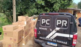 Ação da Polícia Civil resulta na apreensão de 50 caixas de cigarros contrabandeados