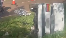 Capotamento em Nova Prata do Iguaçu deixa uma vítima fatal