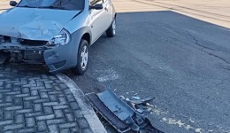 Motociclista fica ferido em colisão no Bairro Vila Nova