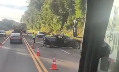 Acidente na BR-277 em Cantagalo deixa dois feridos e envolve dois veículos em sequência