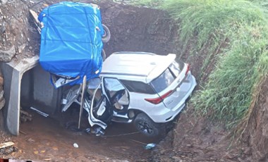 Idosa morre e três pessoas ficam feridas em acidente na SC-305