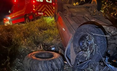 Colisão frontal entre caminhão e Fiat Strada deixa um ferido na BR-280