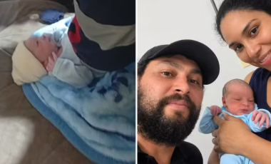 Pai ajuda esposa a dar à luz em casa minutos antes da chegada do Samu