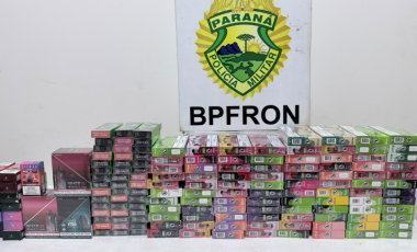 BPFRON apreende 544 cigarros eletrônicos avaliados em mais de R$ 43 mil