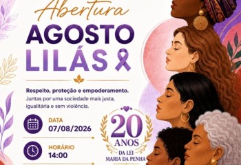 Agosto Lilás inicia com palestra de prevenção à violência contra a mulher