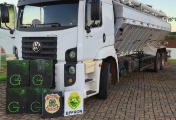 BPFRON apreende caminhão com cigarros contrabandeados