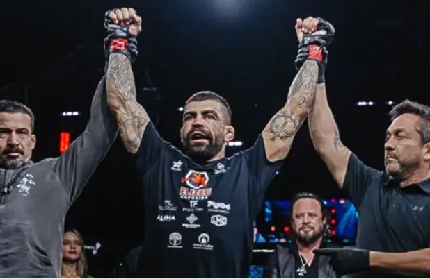 Beltronense Elizeu Capoeira estreia com nocaute e vence luta principal da Liga Monstro Combate