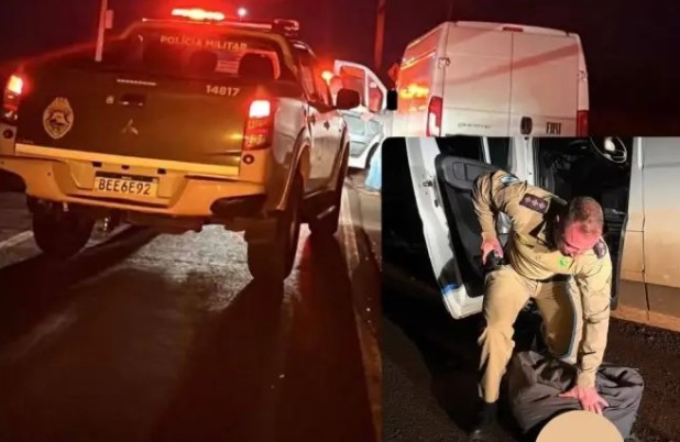 Motorista é preso por dirigir van embriagado na PR 473