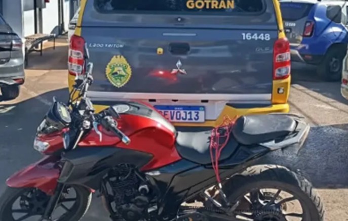 Motocicleta com sinais identificadores adulterados é apreendida