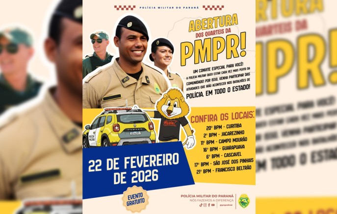 Polícia Militar do Paraná abre quartéis para visitação pública no dia 22 de fevereiro