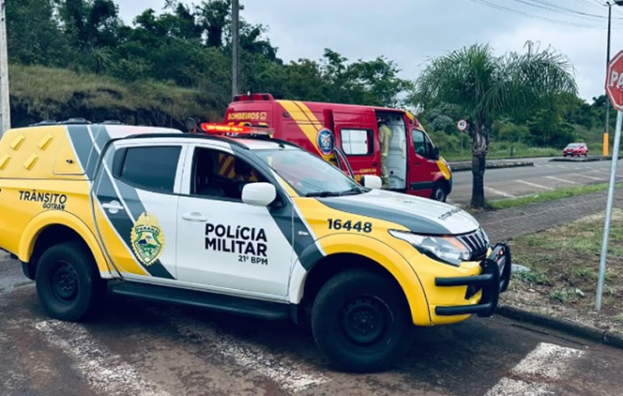 Motociclista fica ferida em colisão no Bairro Alto da Júlio