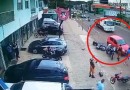 Veículo desgovernado atropela moto da polícia durante atendimento a acidente