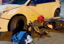 Homem fica ferido após colisão entre carro e moto no bairro Cristo Rei