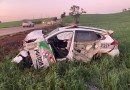 Homem tenta matar mulher e ao fugir bate em viatura da Polícia Militar