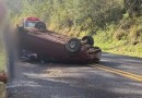 Motorista fica ferido após capotamento na PR-562