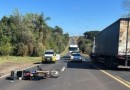 Moto colide com carro ao tentar ultrapassagem na rodovia PR-180