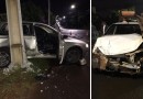 Colisão entre dois automóveis deixa homem ferido no Bairro Vila Nova