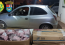 Veículo é apreendido com oito caixas de picanha