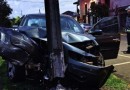 Motorista é detido por embriaguez após carro atingir poste