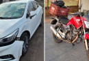 Colisão entre carro e moto deixa motociclista ferido na PR 180