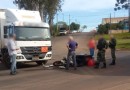 Acidente na PR-280 em Marmeleiro deixa motociclista ferido
