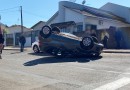 Capotamento é registrado no Bairro Alvorada