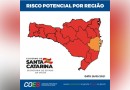 Coronavírus em SC: Matriz de risco aponta 15 regiões na situação gravíssima