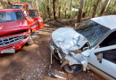 Colisão frontal entre veículos deixa homem ferido em SMOeste