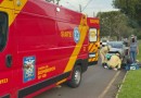 Motociclista sofre acidente e fratura exposta em Francisco Beltrão
