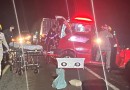 Colisão entre carro e caminhão deixa uma pessoa ferida na PR-180