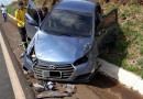 Família se envolve em acidente na BR 280 entre Idamar e Flor da Serra do Sul