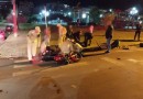 Dois feridos em acidente entre automóvel e motocicleta