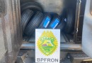 BPFRON apreende pneus em Capitão Leônidas Marques