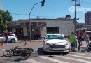 Grave acidente deixa motociclista ferido no centro
