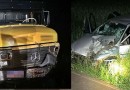Quatro adultos e duas crianças ficam feridas em colisão entre carro e caminhão