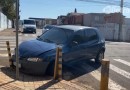 Acidente entre carro e caminhão é registrado na Tenente Camargo