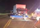 Colisão entre carro e caminhão deixa um ferido na PR-180