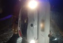 Carro capota na BR-280 em Marmeleiro após motorista desviar de cachorro