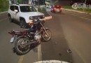 Jovem fica ferido em acidente na Avenida Júlio Assis Cavalheiro