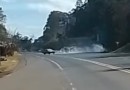 ROTAM flagra condutor sem CNH realizando “cavalo de pau” na PR-483
