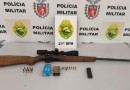 Homem é preso com rifle, muita munição e ave silvestre