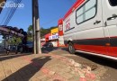 Acidente envolvendo caminhão e motocicleta em Francisco Beltrão deixa jovem ferido
