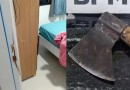 Mulher se esconde após ex-marido invadir casa com machado e fazer ameaças de morte